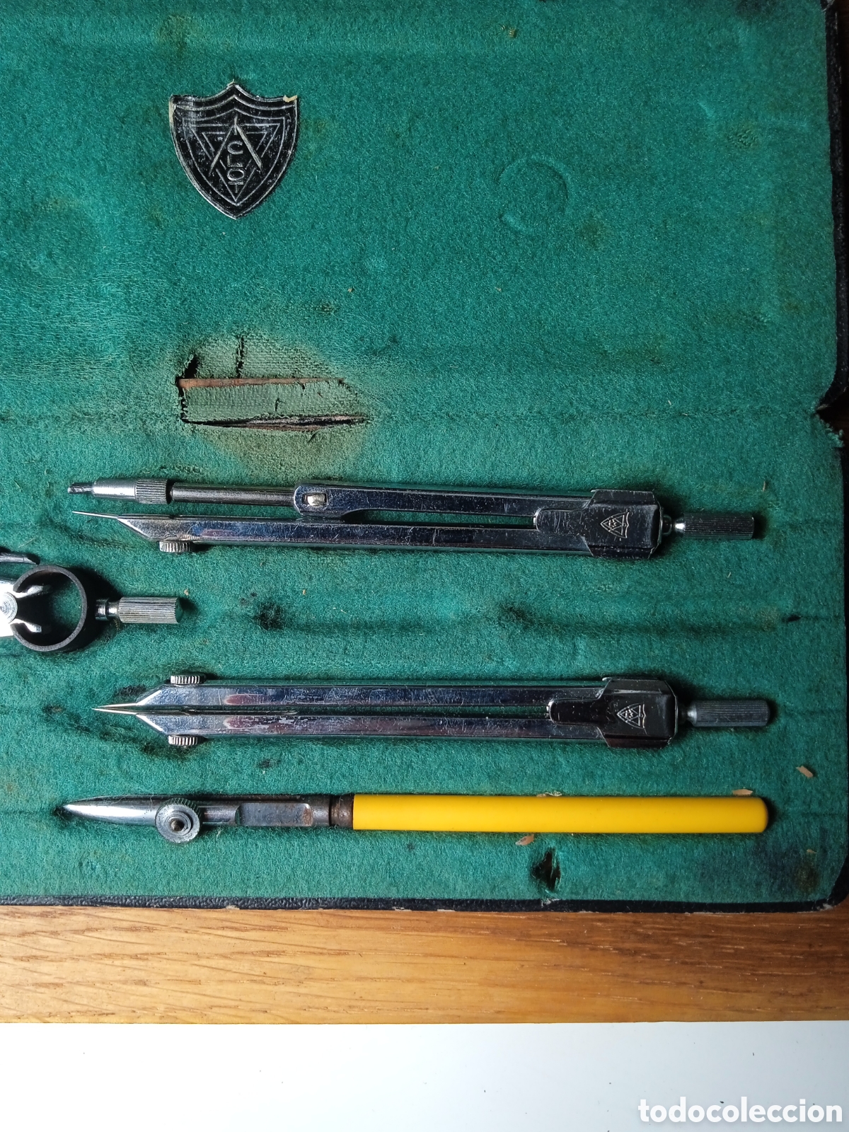 Estilogr&aacute;ficas antiguas, bol&iacute;grafos y plumas: Antiguo estuche de compases CLOT - Foto 7
