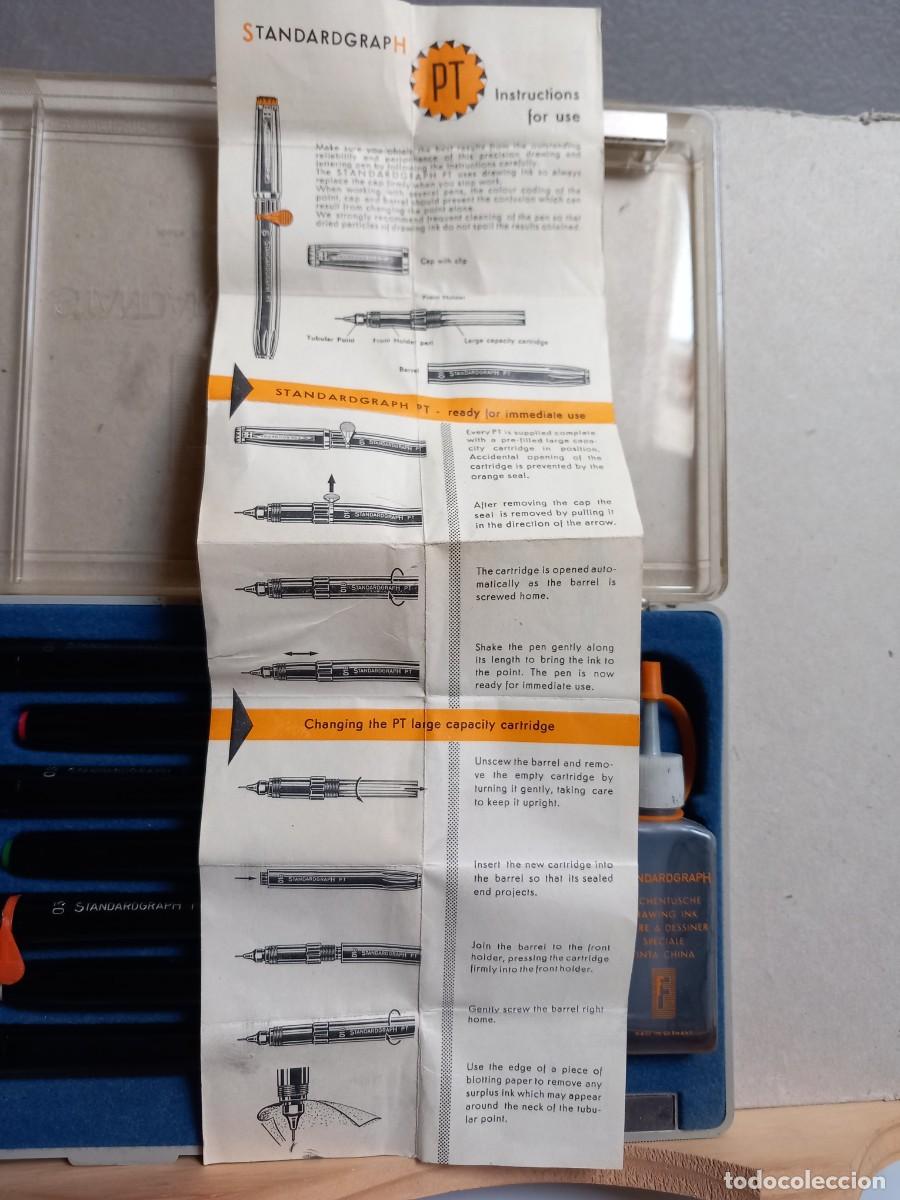 Estilogr&aacute;ficas antiguas, bol&iacute;grafos y plumas: JUEGO DE ROTRING. STANDARDGRAPH. GERMANY - Foto 4