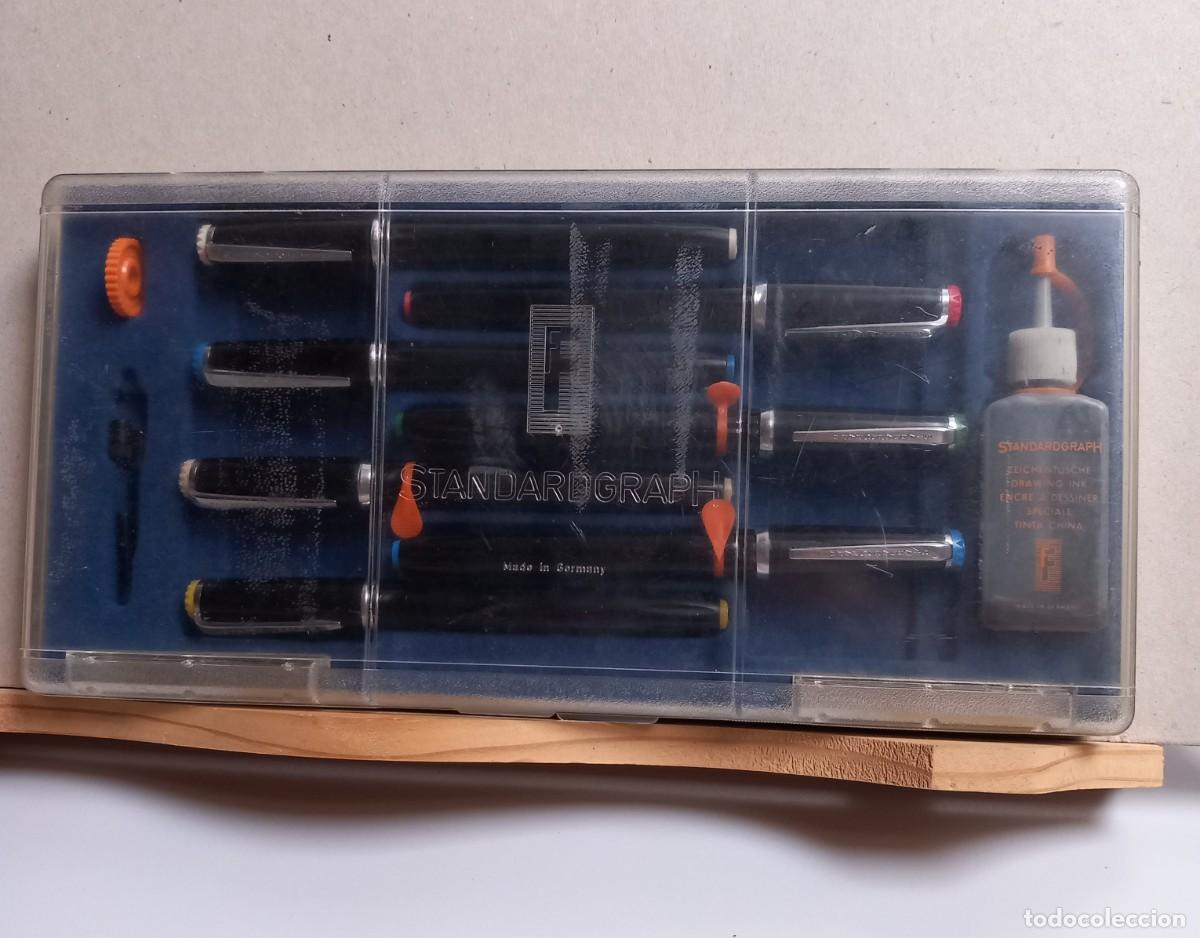 Estilogr&aacute;ficas antiguas, bol&iacute;grafos y plumas: JUEGO DE ROTRING. STANDARDGRAPH. GERMANY - Foto 5