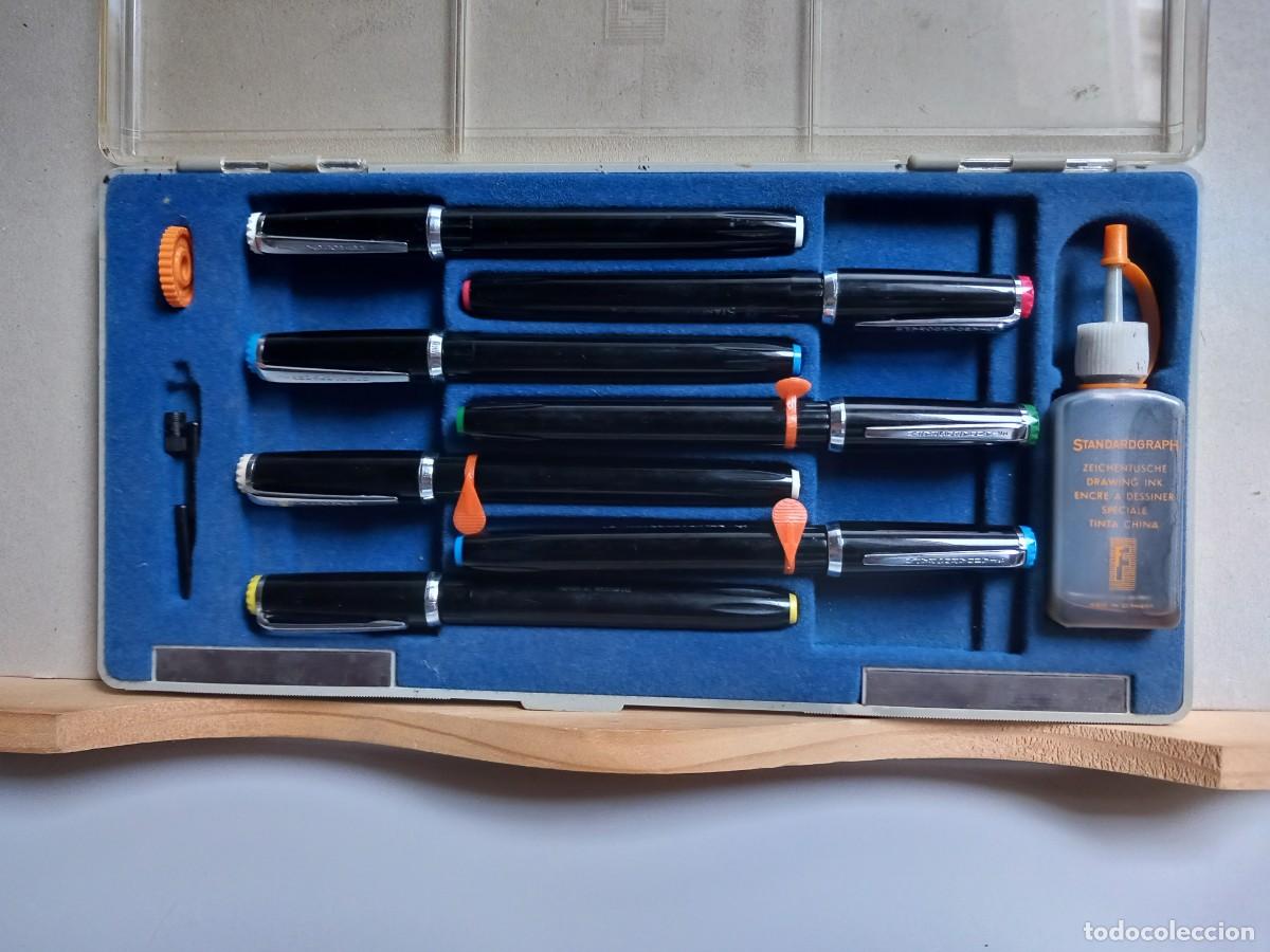 Estilogr&aacute;ficas antiguas, bol&iacute;grafos y plumas: JUEGO DE ROTRING. STANDARDGRAPH. GERMANY - Foto 7