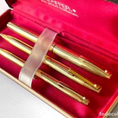 Estilográficas antiguas, bolígrafos y plumas: SHEAFFER IMPERIAL SET GOLD ELECTROPLATED , MADE IN USA