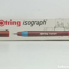 Estilográficas antiguas, bolígrafos y plumas: ROTRING, ISOGRAPH. 0,80MM. EN ROJO -A ESTRENAR-