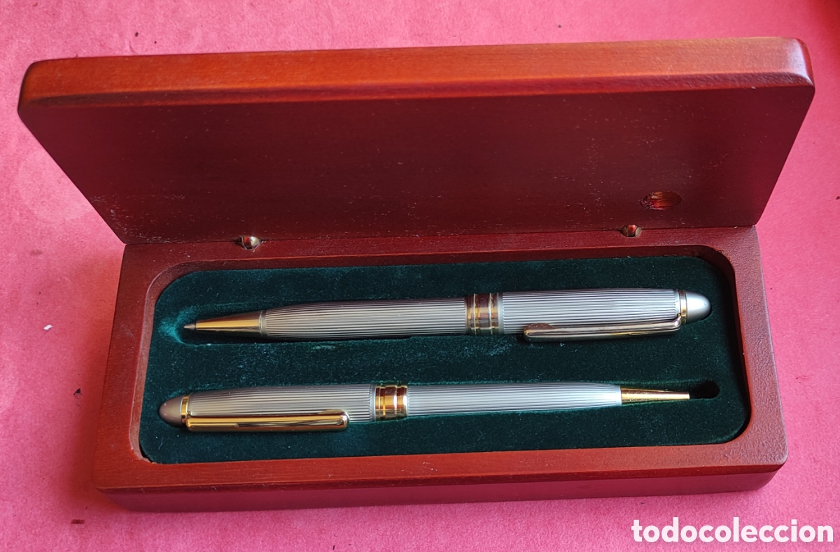 Estilogr&aacute;ficas antiguas, bol&iacute;grafos y plumas: Caja con 2 bol&iacute;grafos - Foto 1