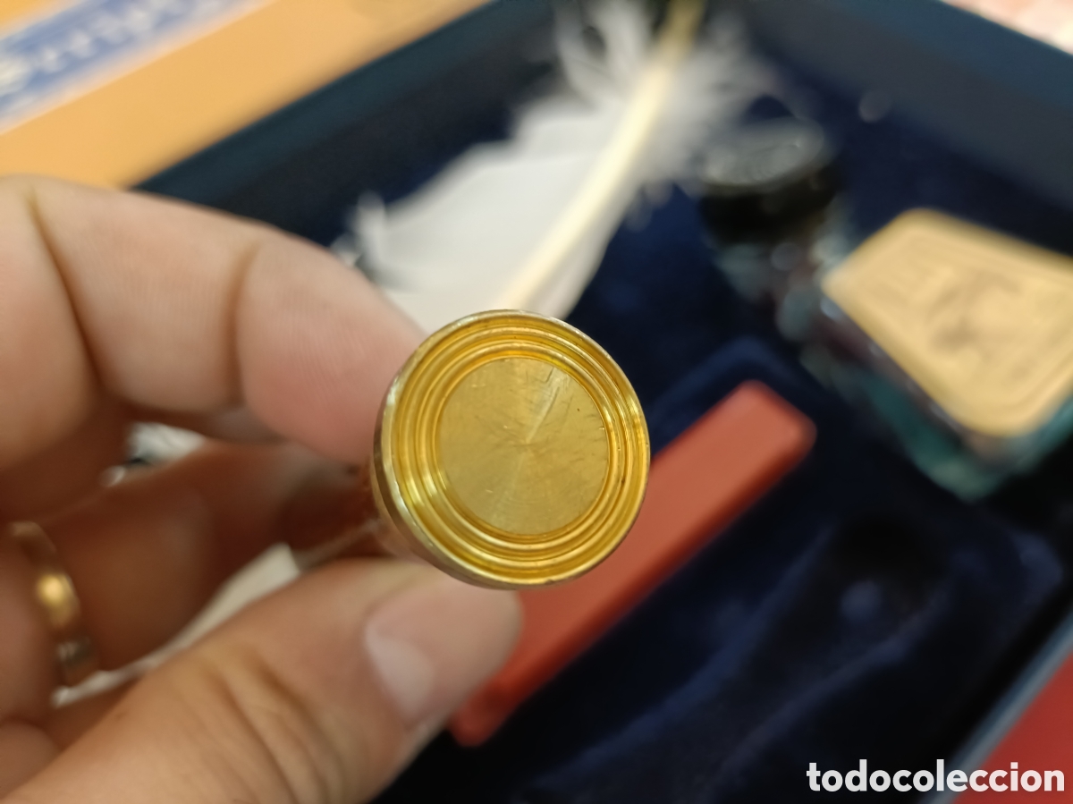 Estilogr&aacute;ficas antiguas, bol&iacute;grafos y plumas: CAJA SET DE ESCRIBANIA - Foto 3