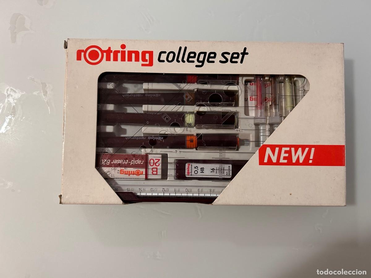 Estilogr&aacute;ficas antiguas, bol&iacute;grafos y plumas: Estuche Rotring Rapidograph completo - Foto 4