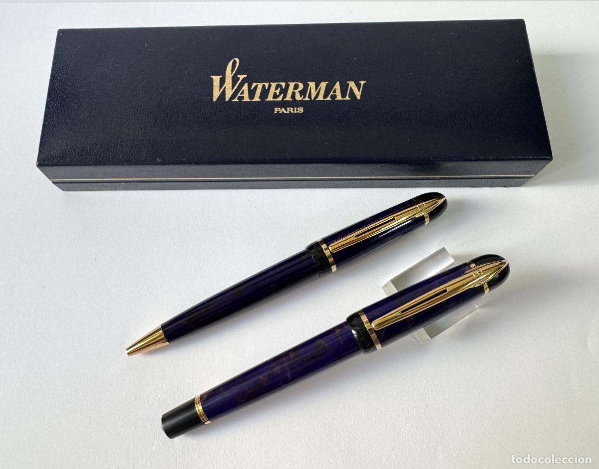 Old Fountain Pens, Pens and Pen Nibs : WATERMAN PARIS, SET PHILEAS BOLIGRAFO Y ROLLER, MADE IN FRANCE