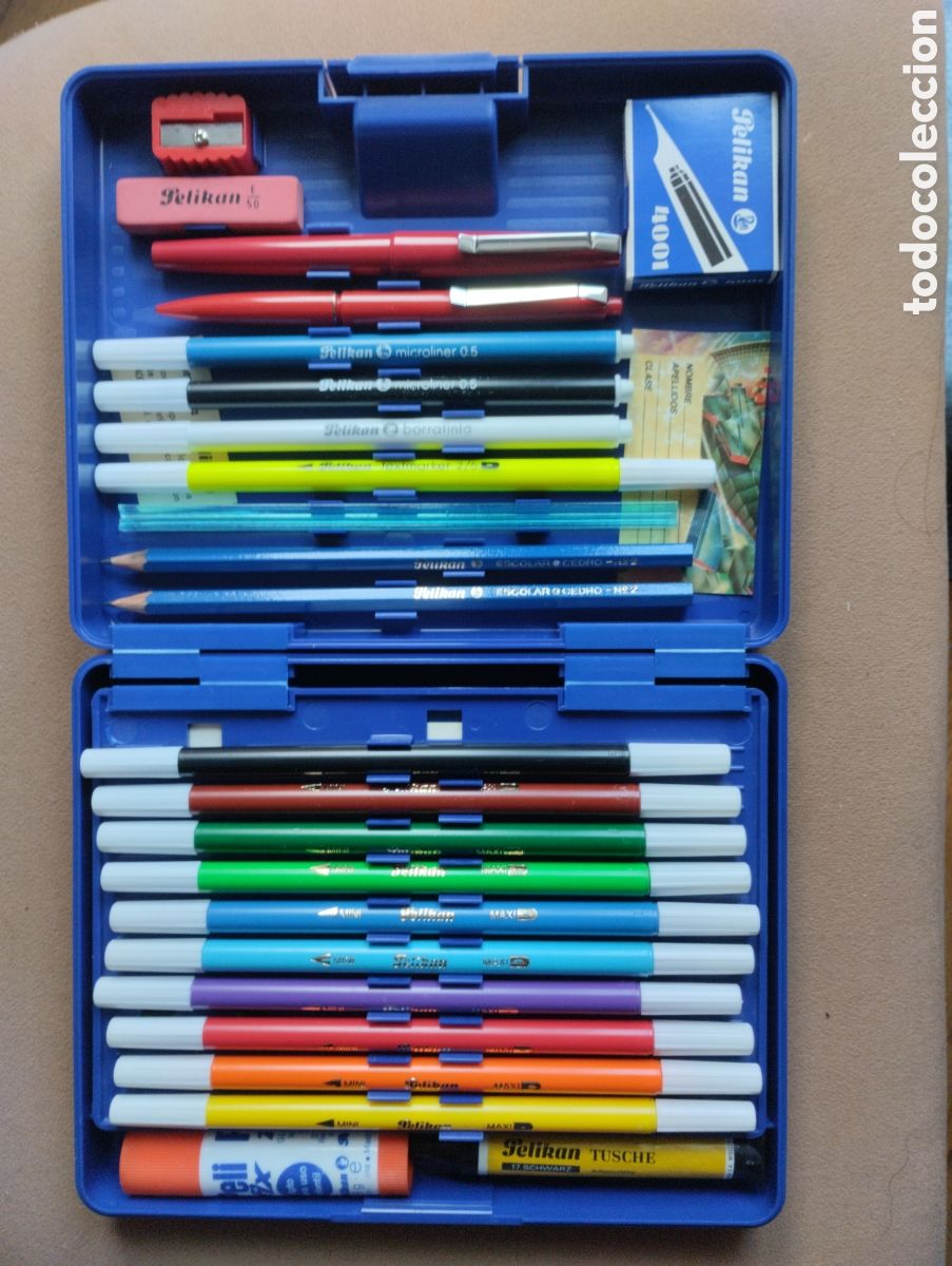 Estilogr&aacute;ficas antiguas, bol&iacute;grafos y plumas: Super estuche Pelikan antiguo