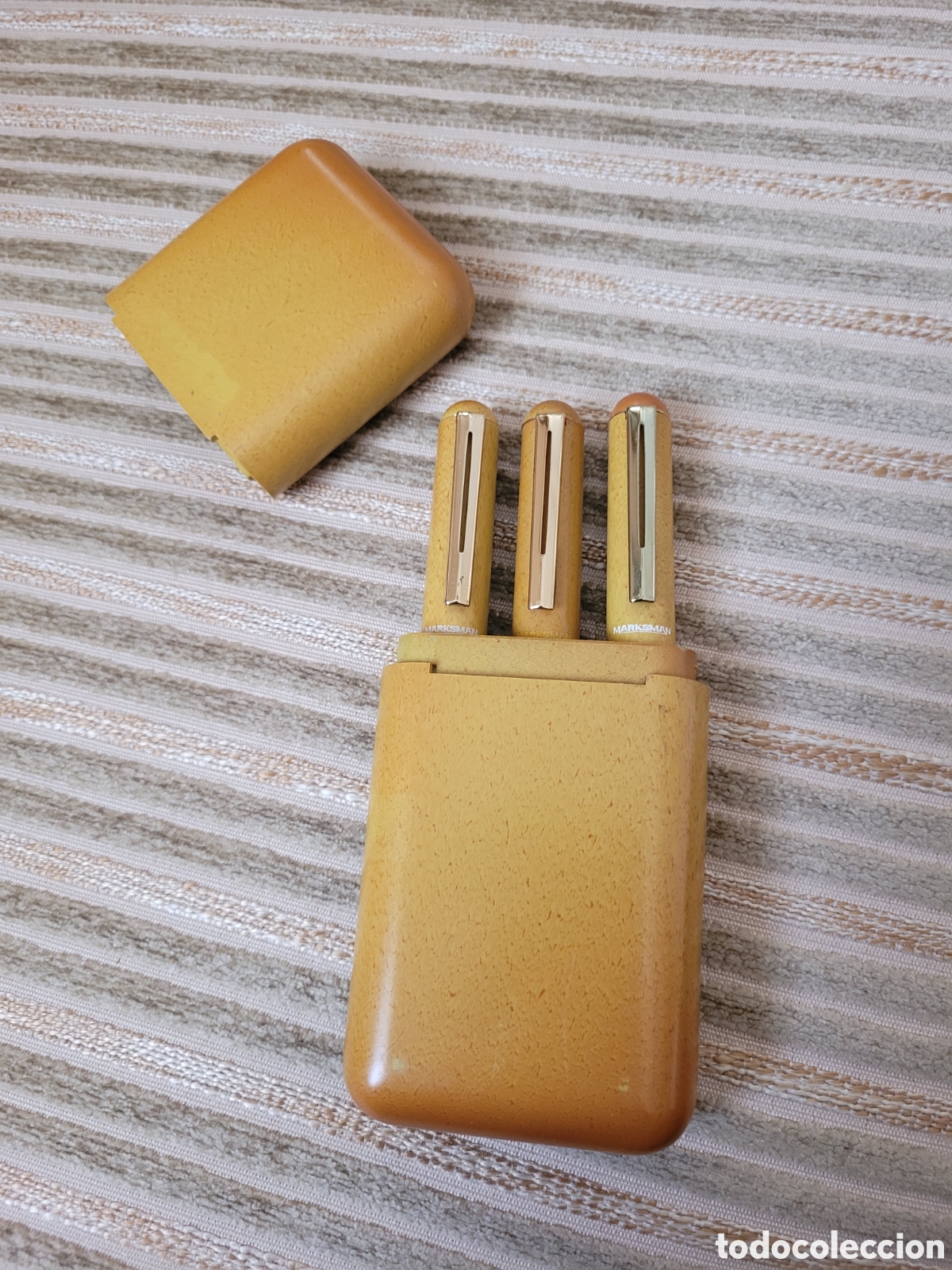 Estilogr&aacute;ficas antiguas, bol&iacute;grafos y plumas: ESTUCHE DE PLUMA, BOLIGRAFO Y PORTAMINAS, MARKSMAN