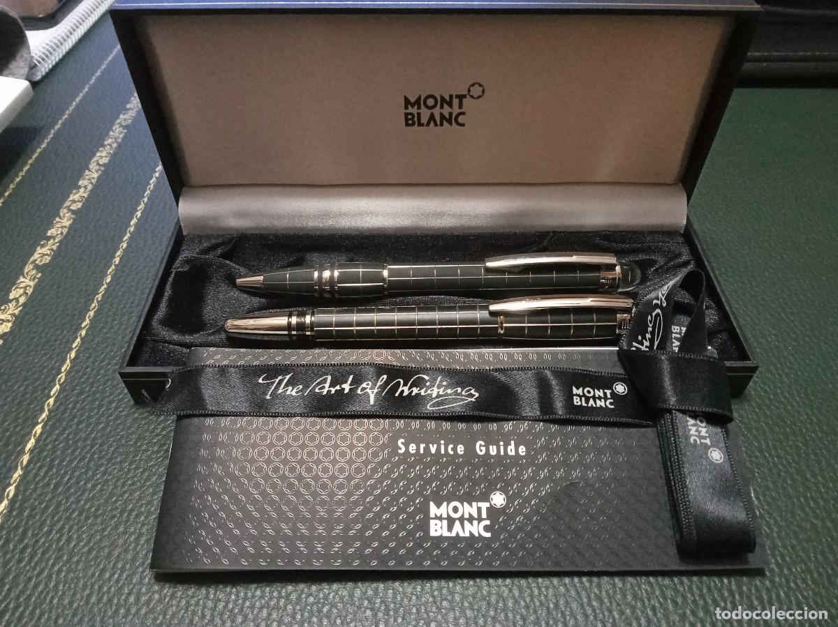 Estilogr&aacute;ficas antiguas, bol&iacute;grafos y plumas: MONTBLANC STARWALKER METAL&RUBBER 14 KT PLUMA Y BOLI