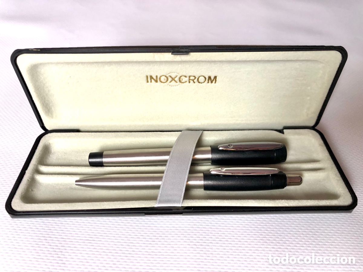 Estilogr&aacute;ficas antiguas, bol&iacute;grafos y plumas: INOXCROM modelo ID - Juego Pluma y Bol&iacute;grafo