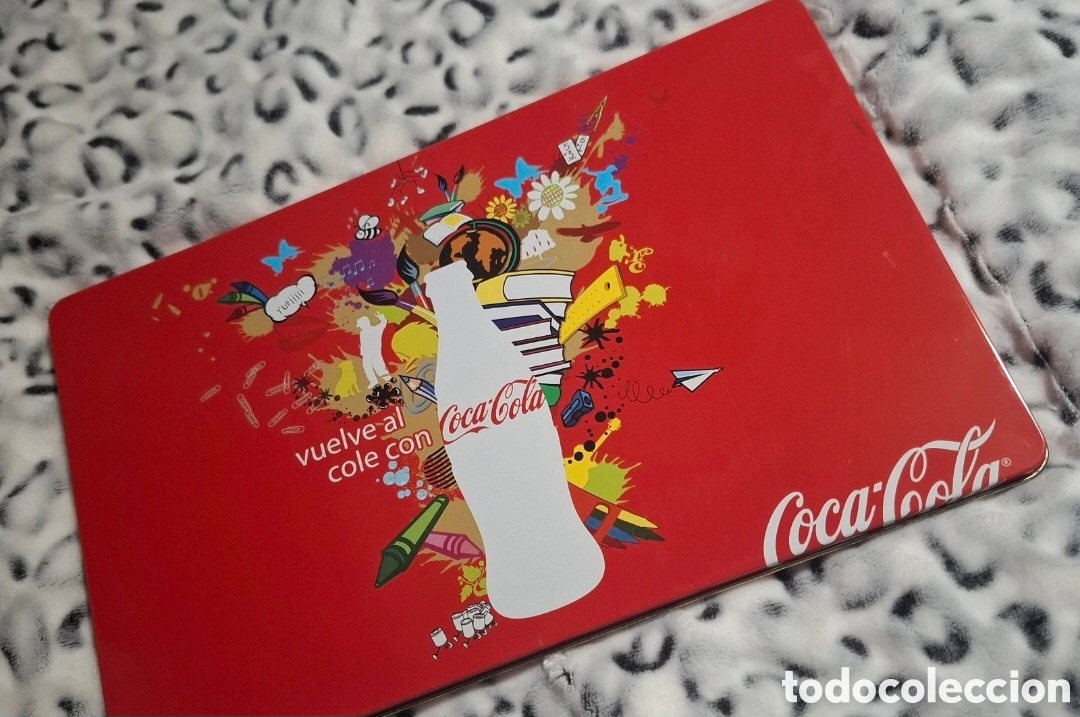 Estilogr&aacute;ficas antiguas, bol&iacute;grafos y plumas: CAJA METALICA COCA-COLA COCACOLA CON 36 L&Aacute;PICES DE COLORES A ESTRENAR