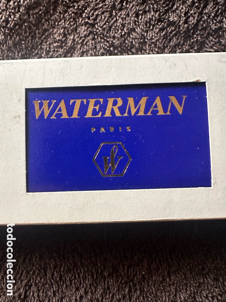 Estilogr&aacute;ficas antiguas, bol&iacute;grafos y plumas: Conjunto Waterman Par&iacute;s pluma estilogr&aacute;fica y bol&iacute;grafo vintage sin uso con estuche