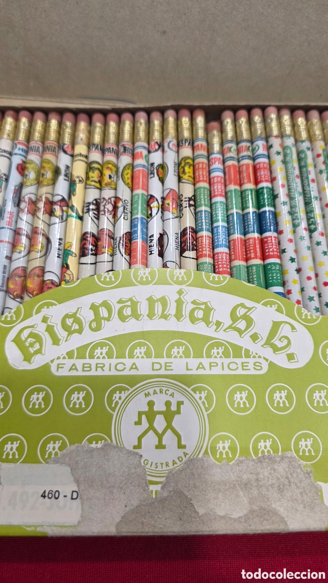 Estilogr&aacute;ficas antiguas, bol&iacute;grafos y plumas: CAJA DE LAPICES HISPANIA - Foto 2