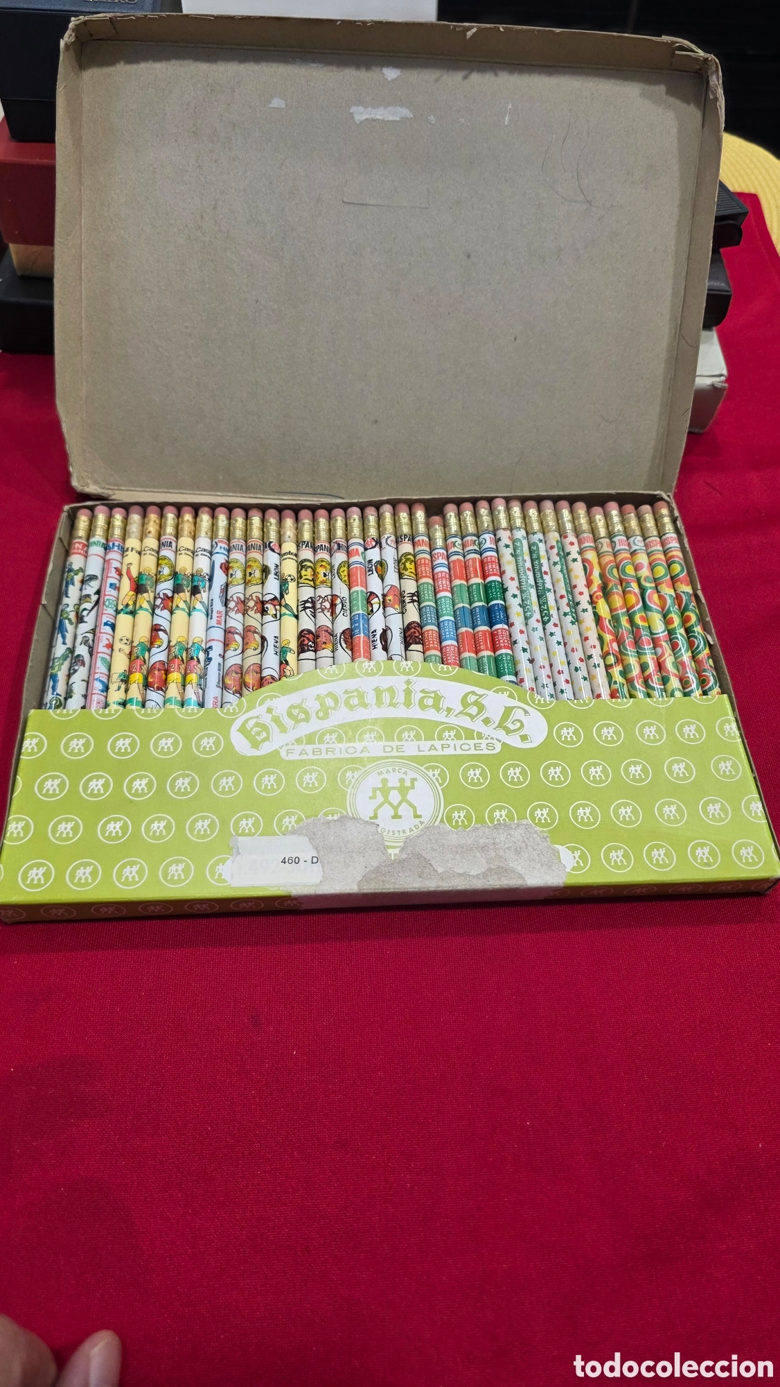 Estilogr&aacute;ficas antiguas, bol&iacute;grafos y plumas: CAJA DE LAPICES HISPANIA - Foto 3