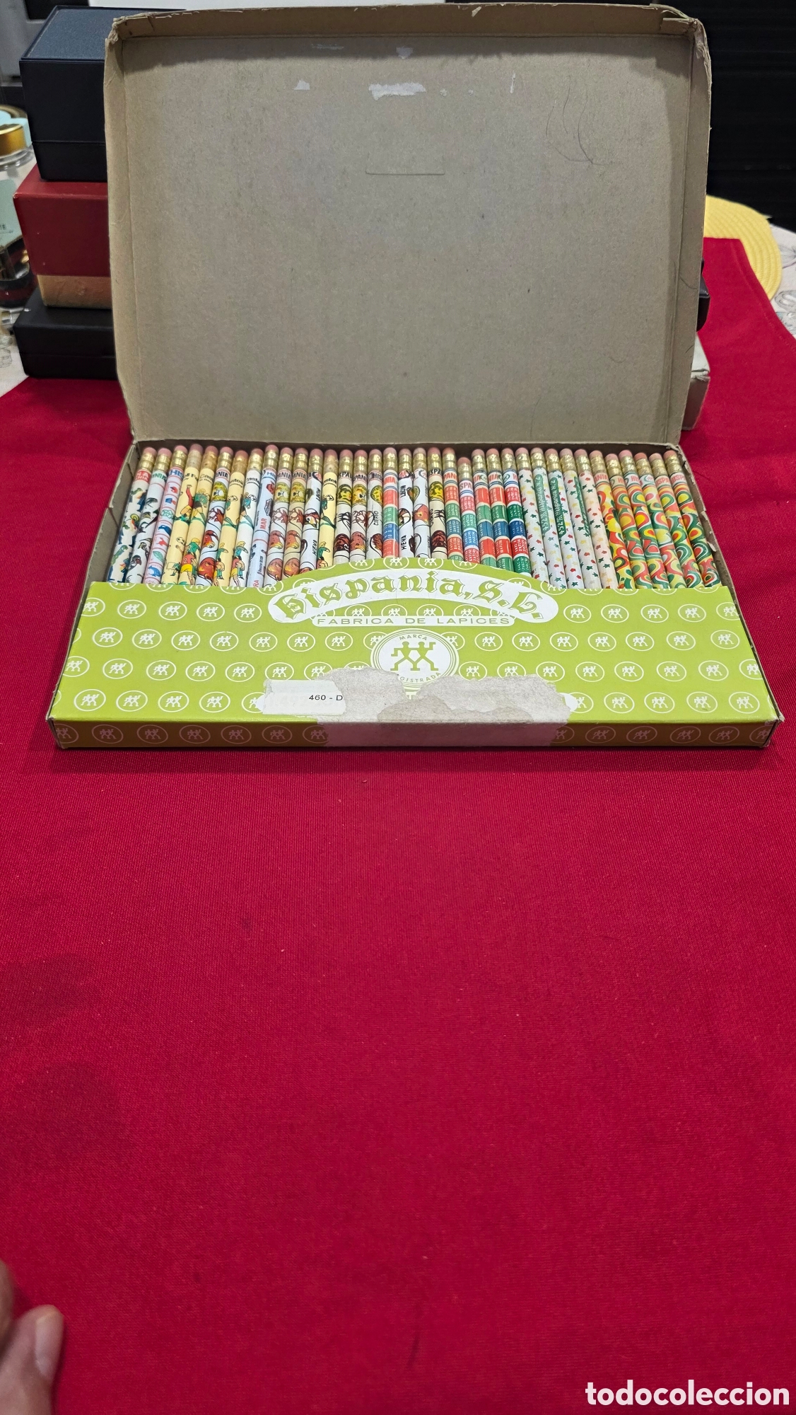 Estilogr&aacute;ficas antiguas, bol&iacute;grafos y plumas: CAJA DE LAPICES HISPANIA - Foto 1