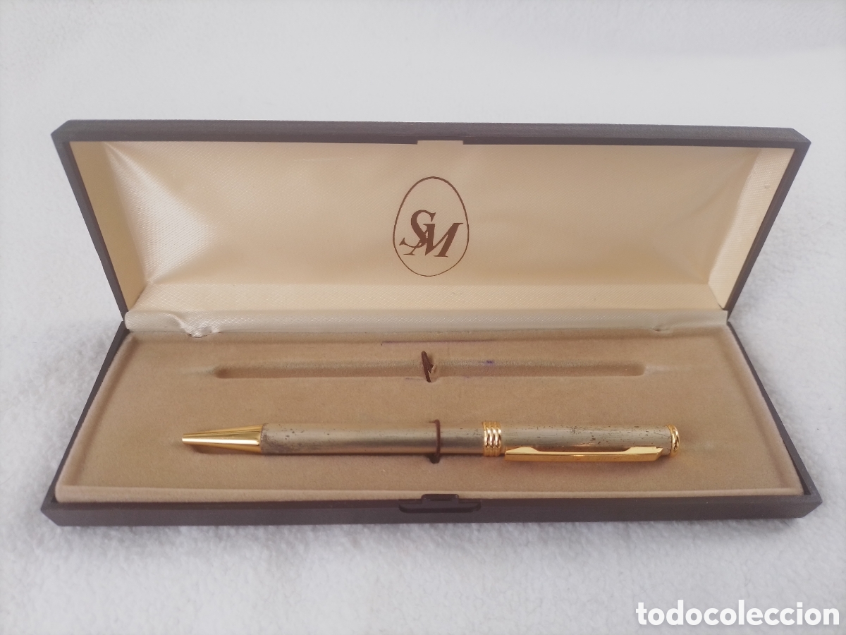 Canetas de tinta permanente antigas, esferogr&aacute;ficas e plumas: Estuche Silver Match