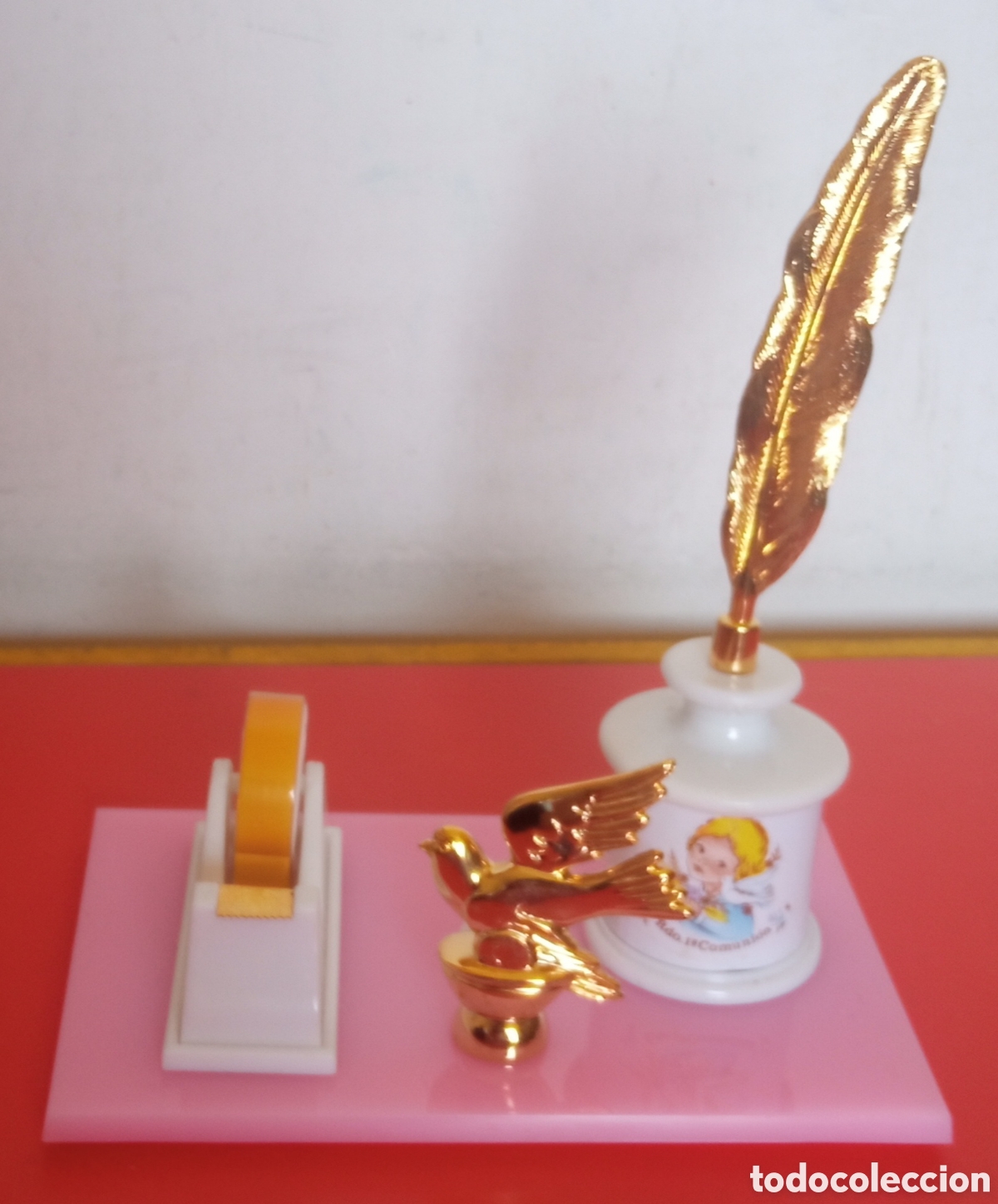 Estilogr&aacute;ficas antiguas, bol&iacute;grafos y plumas: ESCRIBAN&Iacute;A CELLO ROSA PRIMERA 1&ordf; COMUNI&Oacute;N.MAYSE 80'S.NUEVA.