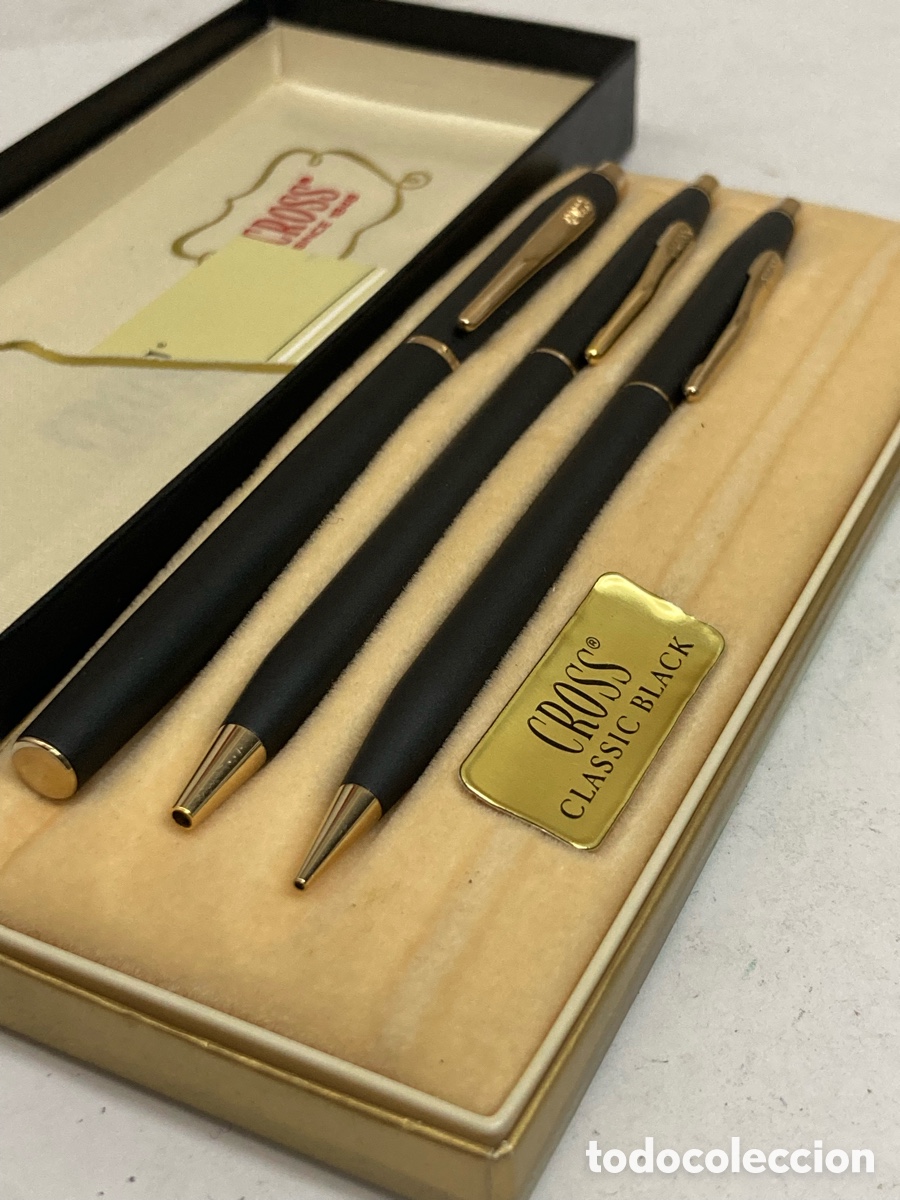 Estilogr&aacute;ficas antiguas, bol&iacute;grafos y plumas: Juego Cross Clasic Black bol&iacute;grafo portaminas