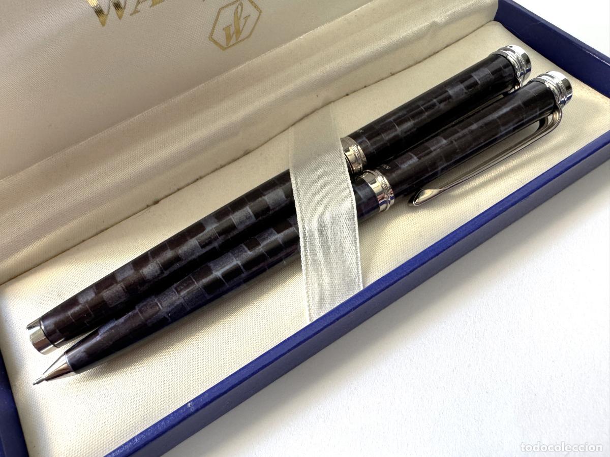 Estilogr&aacute;ficas antiguas, bol&iacute;grafos y plumas: WATERMAN SET ROLLER Y PORTAMINAS MOSAIC BLUE, MADE IN FRANCE