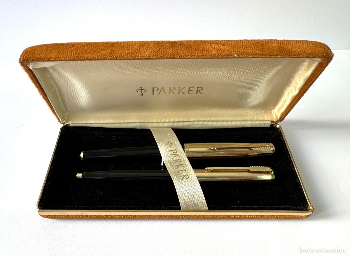 Estilogr&aacute;ficas antiguas, bol&iacute;grafos y plumas: PARKER 61 VINTAGE SET DE PLUMA Y BOLIGRAFO, MADE IN USA