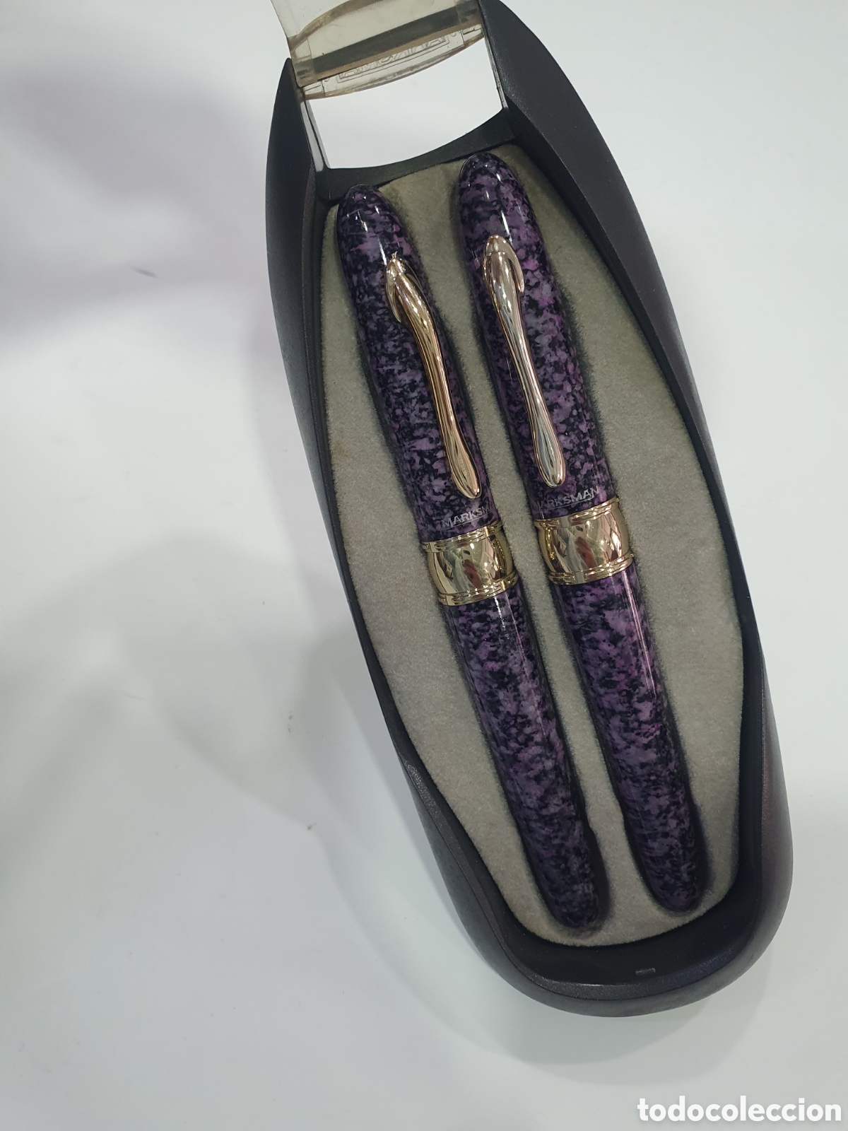 Estilogr&aacute;ficas antiguas, bol&iacute;grafos y plumas: Conjunto pluma y bol&iacute;grafo Marksman. (L68)