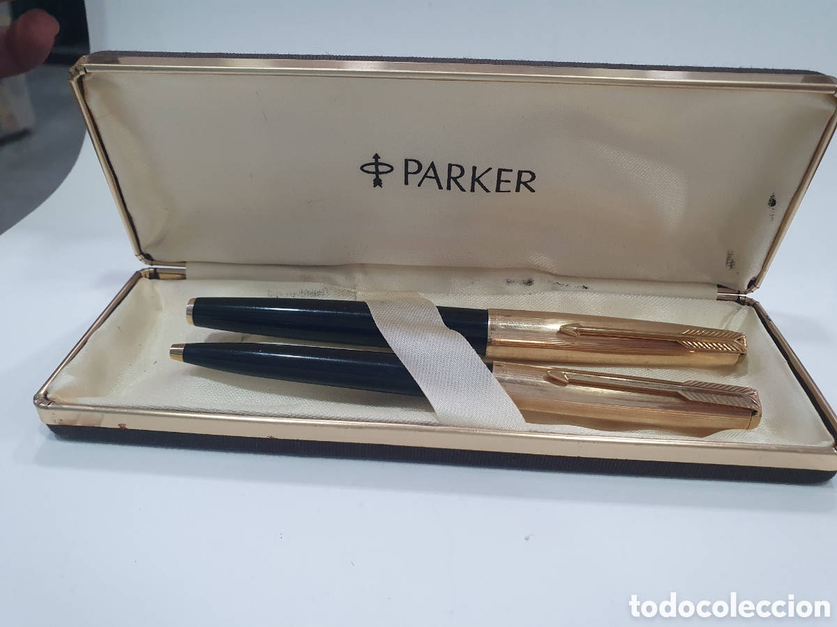 Estilogr&aacute;ficas antiguas, bol&iacute;grafos y plumas: SALIDA 0.01&euro;. Conjunto pluma y bol&iacute;grafo Parker 61. (L68)