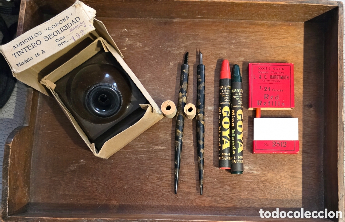 Estilogr&aacute;ficas antiguas, bol&iacute;grafos y plumas: ​Set de Caligraf&iacute;a Vintage