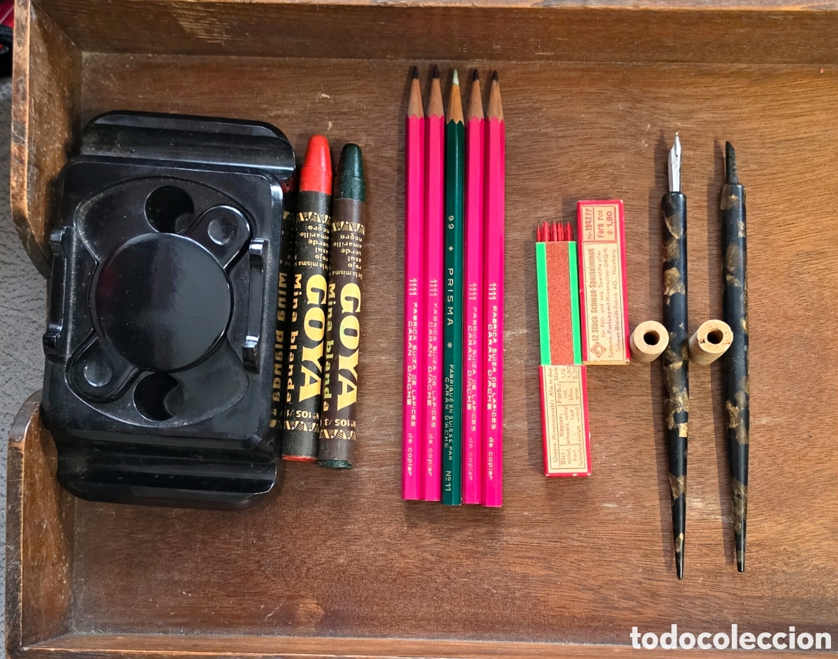 Estilogr&aacute;ficas antiguas, bol&iacute;grafos y plumas: Lote Colecci&oacute;n Escritura Vintage: Set JAXON y Caran d&rsquo;Ache &ndash; Suiza/Aleman