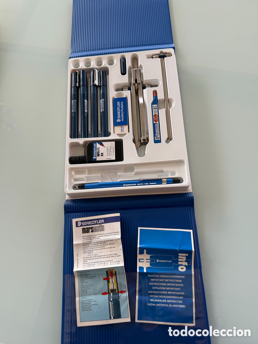 Alte F&uuml;llfederhalter, Kugelschreiber und Federn: ESTUCHE STAEDTLER MARSMATIC 700 CON COMP&Aacute;S MICROMETRICO