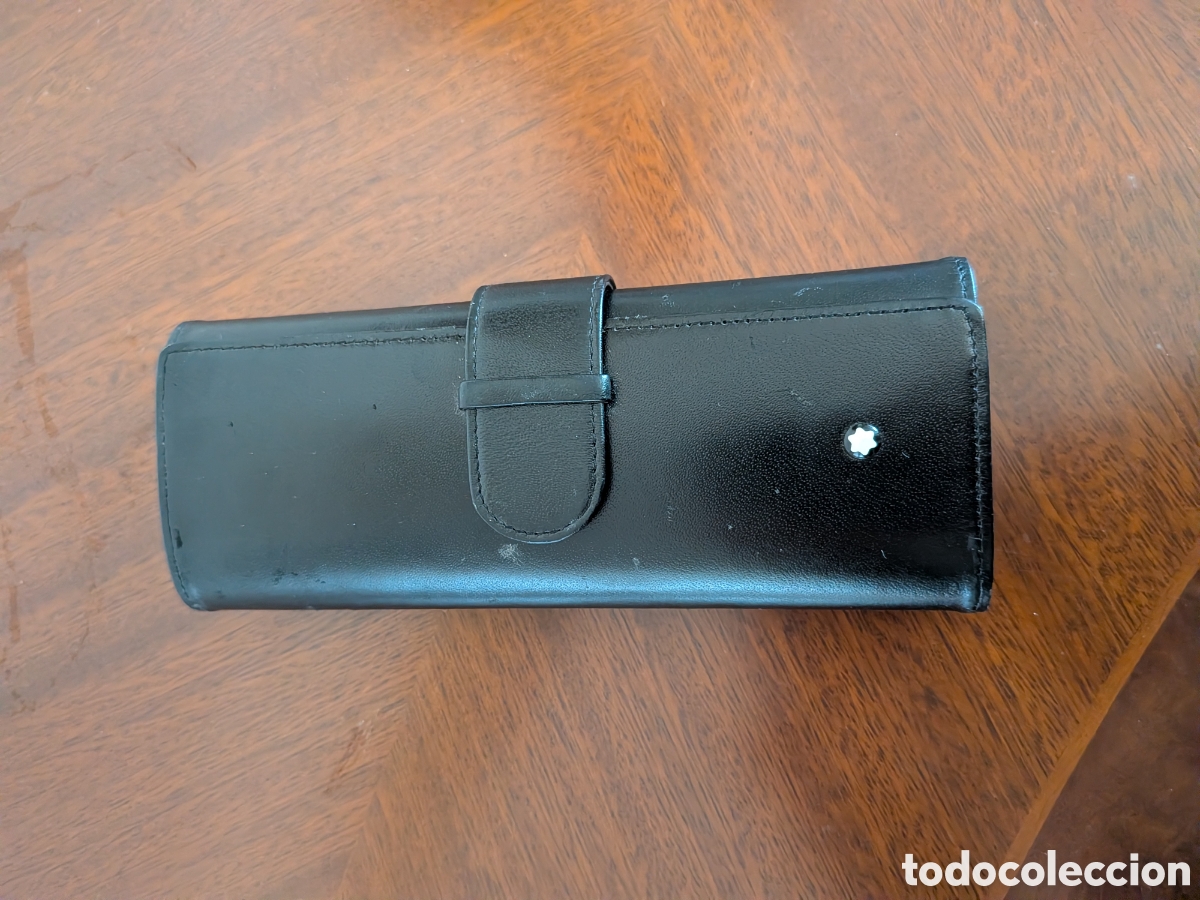 Estilogr&aacute;ficas antiguas, bol&iacute;grafos y plumas: Estuche Montblanc Meisterst&uuml;ck de Piel para 3 piezas - Original