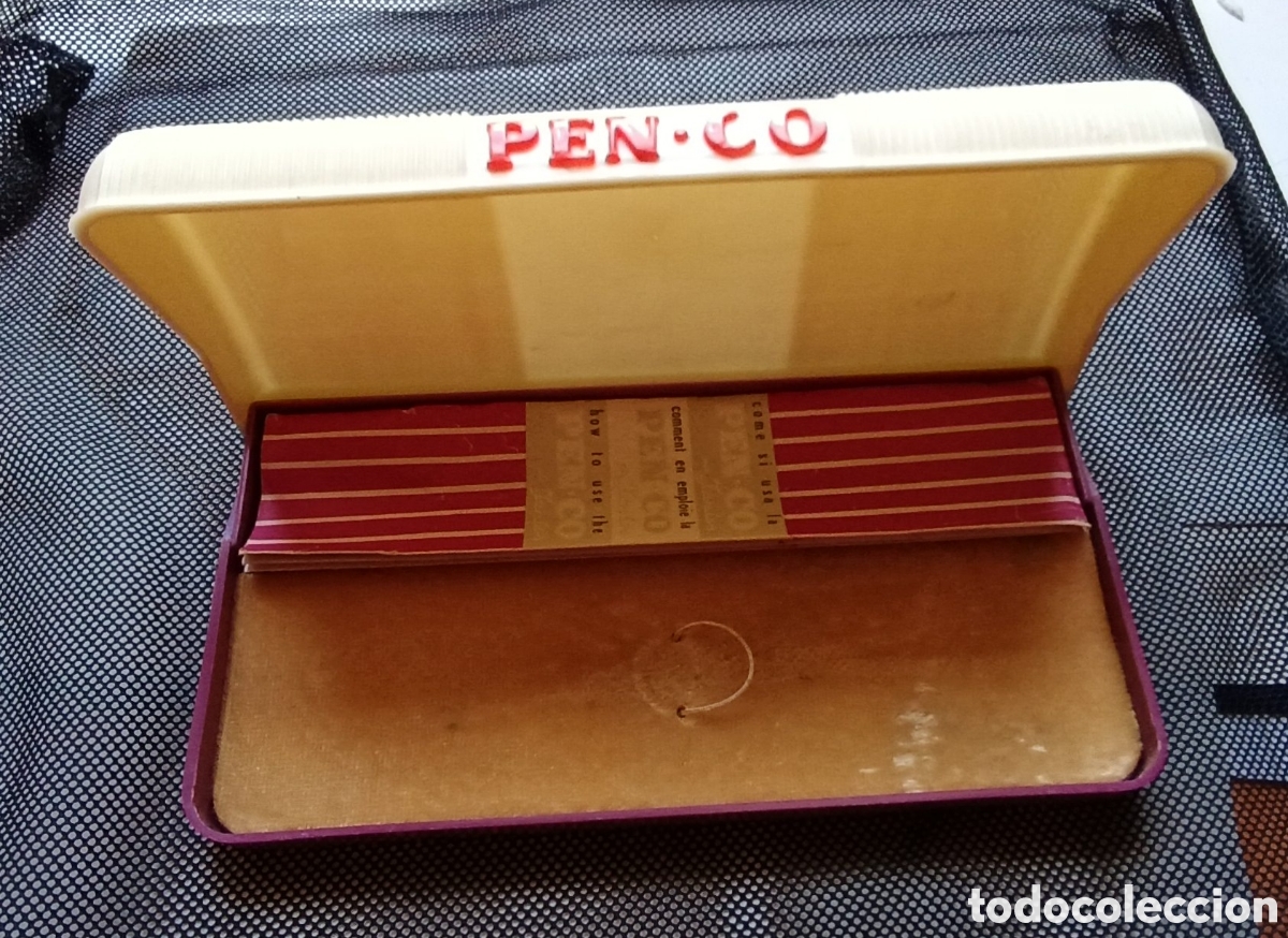 Estilogr&aacute;ficas antiguas, bol&iacute;grafos y plumas: Set vintage Pen-Co Junior,,caja y folleto