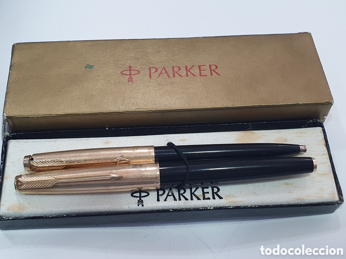 Stylos-plume Anciens, stylos-bille et becs de plume: SALIDA 0.01&euro;. Conjunto pluma y bol&iacute;grafo Parker 61. (L128)