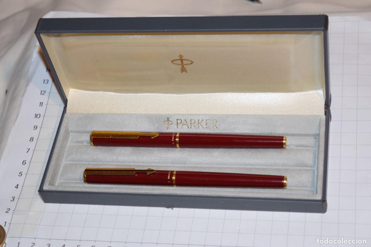 Estilogr&aacute;ficas antiguas, bol&iacute;grafos y plumas: Vintage, a&ntilde;os 80 - Conjunto caja/estuche - Pluma y bol&iacute;grafo PARKER ARROW - Made In France - &iexcl;Mira!