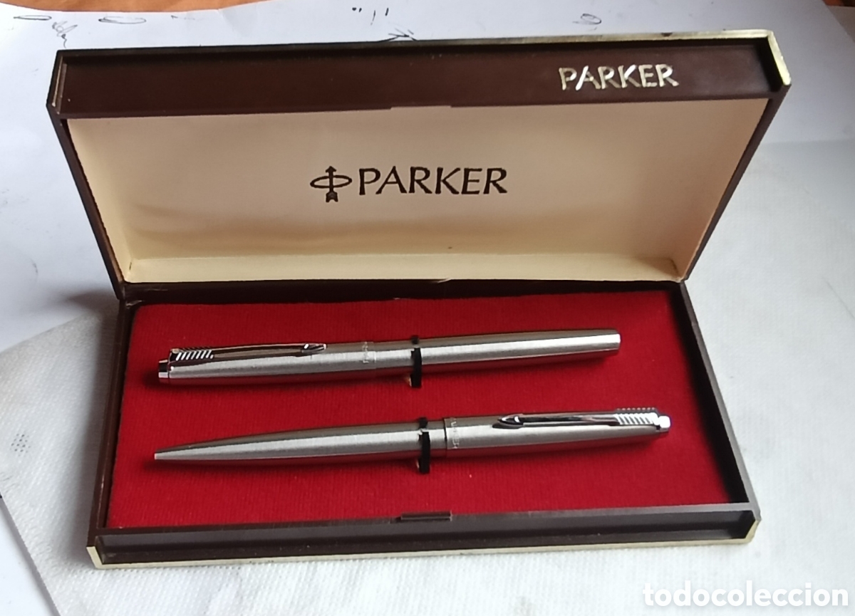 Stylos-plume Anciens, stylos-bille et becs de plume: Juego de bol&iacute;grafo y rotulador parker