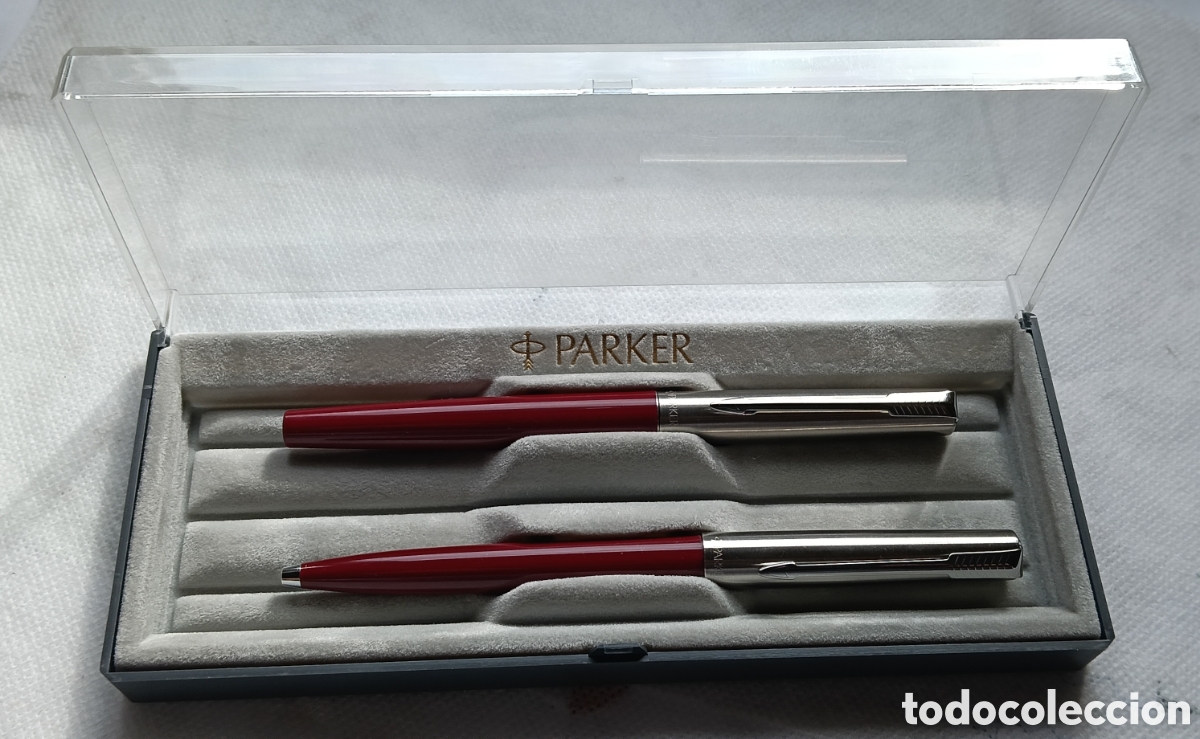 Estilogr&aacute;ficas antiguas, bol&iacute;grafos y plumas: Conjunto de pluma y bol&iacute;grafo parker