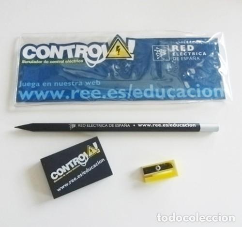 Estilogr&aacute;ficas antiguas, bol&iacute;grafos y plumas: L&Aacute;PIZ SACAPUNTAS Y GOMA DE BORRAR - DE RED EL&Eacute;CTICA ( ESPA&Ntilde;A) - NUEVO SIN USAR - PUBLICIDAD