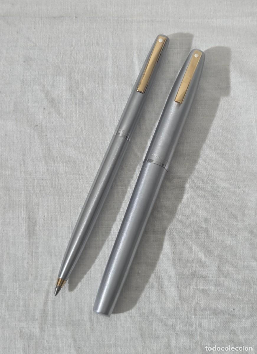 Estilogr&aacute;ficas antiguas, bol&iacute;grafos y plumas: Conjunto boli + pluma Sheaffer, Plumin cero, 14kl 585