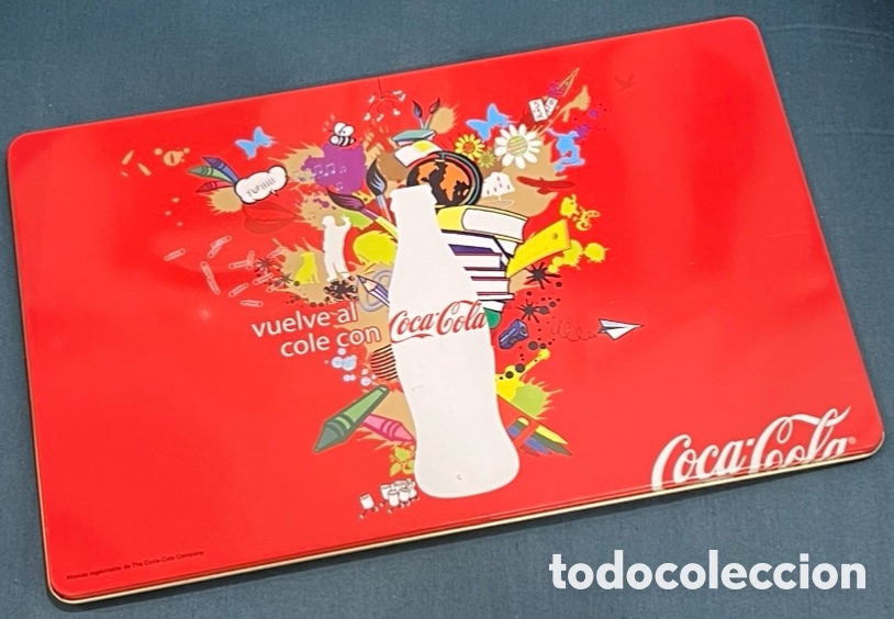 Canetas de tinta permanente antigas, esferogr&aacute;ficas e plumas: Caja met&aacute;lica con l&aacute;pices de colores. Publicidad COCA COLA. A&ntilde;os 90.