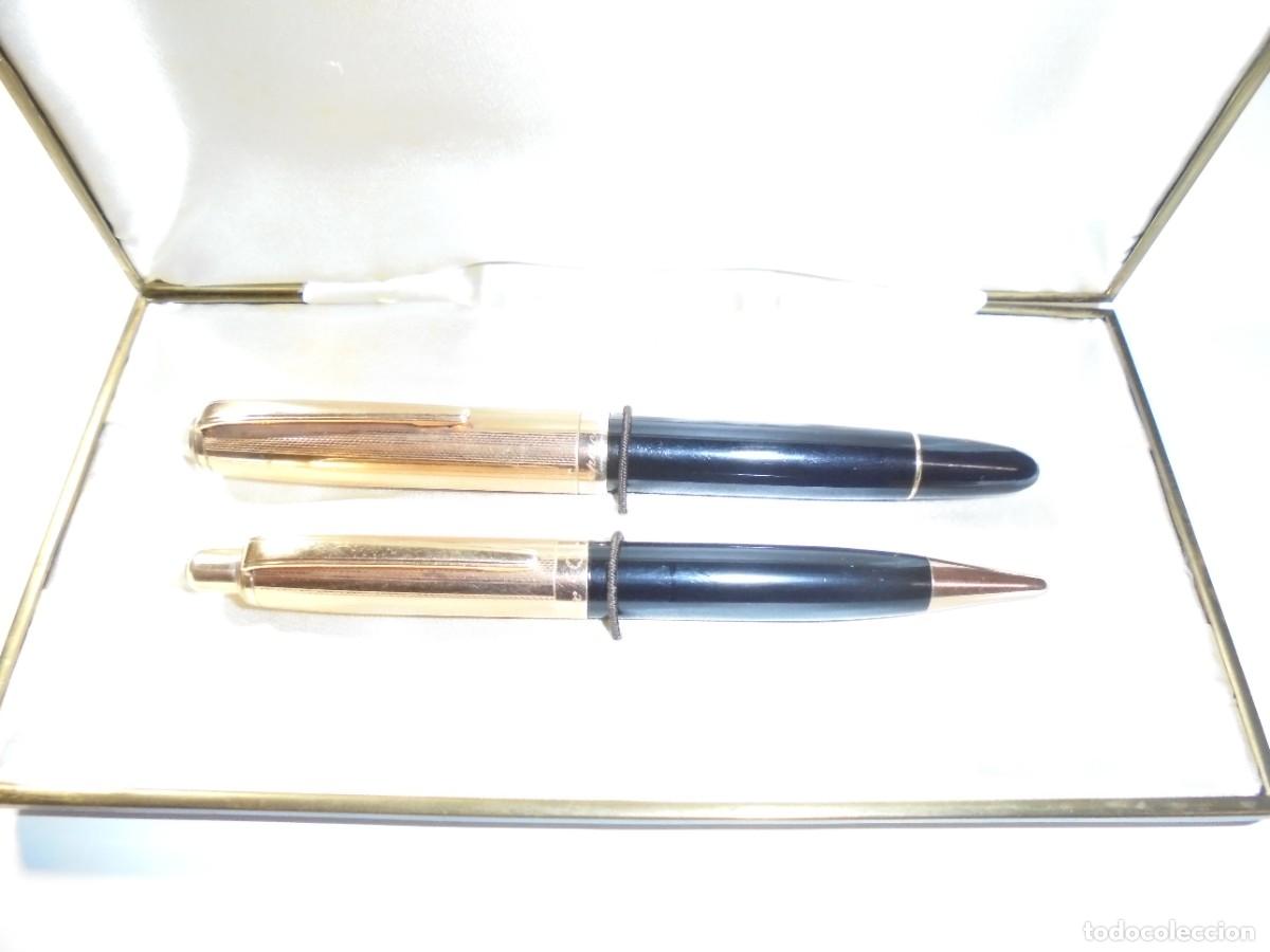 Estilogr&aacute;ficas antiguas, bol&iacute;grafos y plumas: magnifico conjunto montblanc masterpiece pluma y portaminas