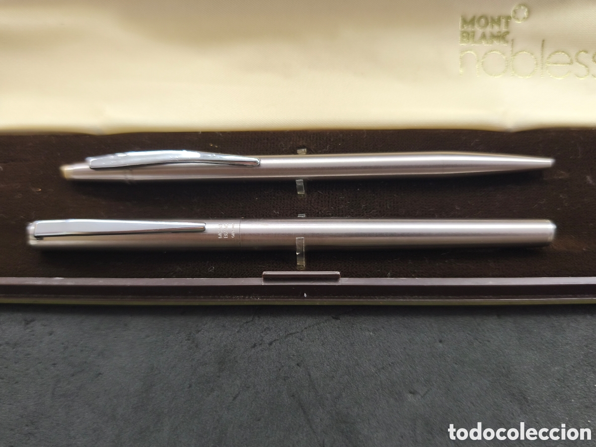 Stylos-plume Anciens, stylos-bille et becs de plume: Montblanc conjunto bol&iacute;grafo y pluma noblesse, bol&iacute;grafo no funciona