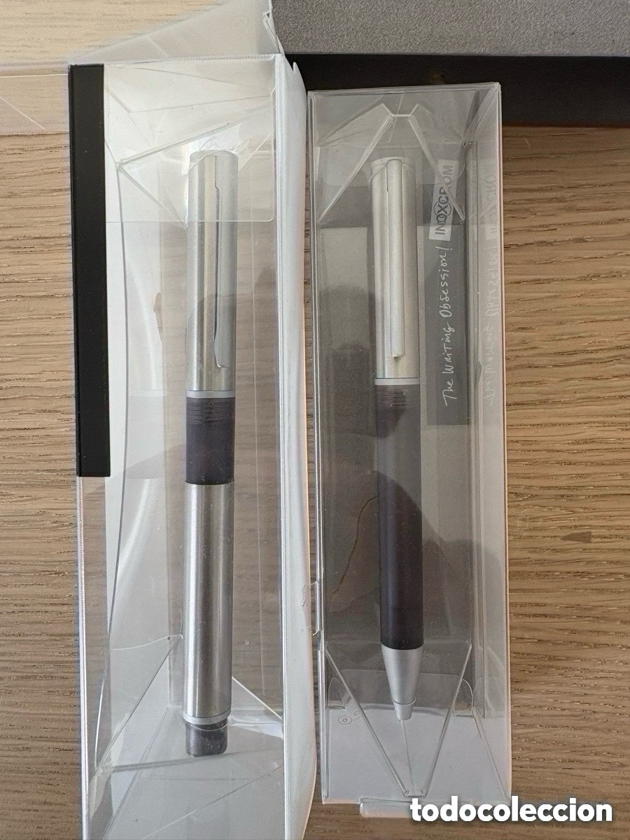 Canetas de tinta permanente antigas, esferogr&aacute;ficas e plumas: A estrenar! Pluma + bol&iacute;grafo Inoxcrom Arena (A20)