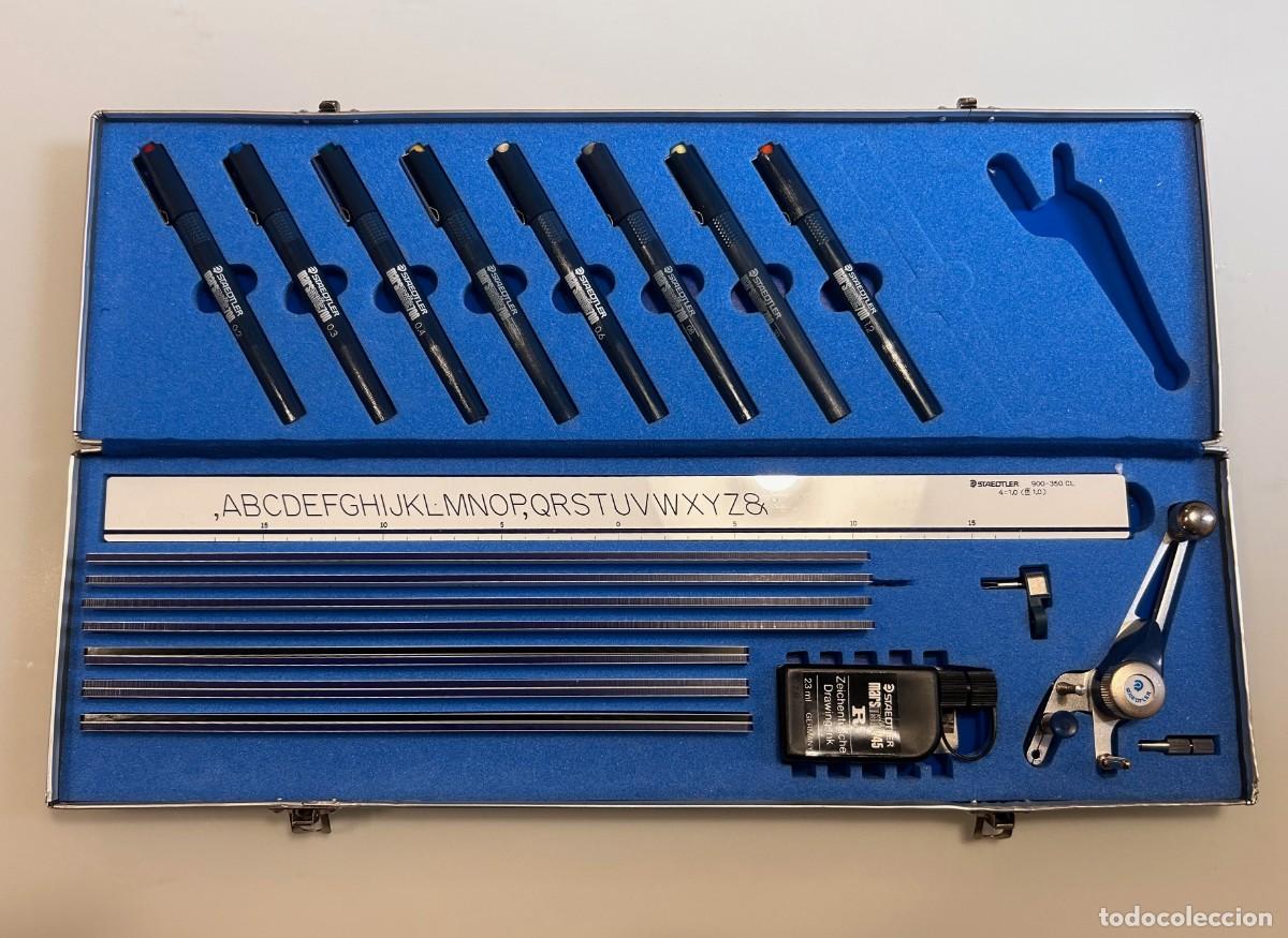 Stylos-plume Anciens, stylos-bille et becs de plume: Estuche de Rotulaci&oacute;n (lettering) Staedtler NO 900-06 LM