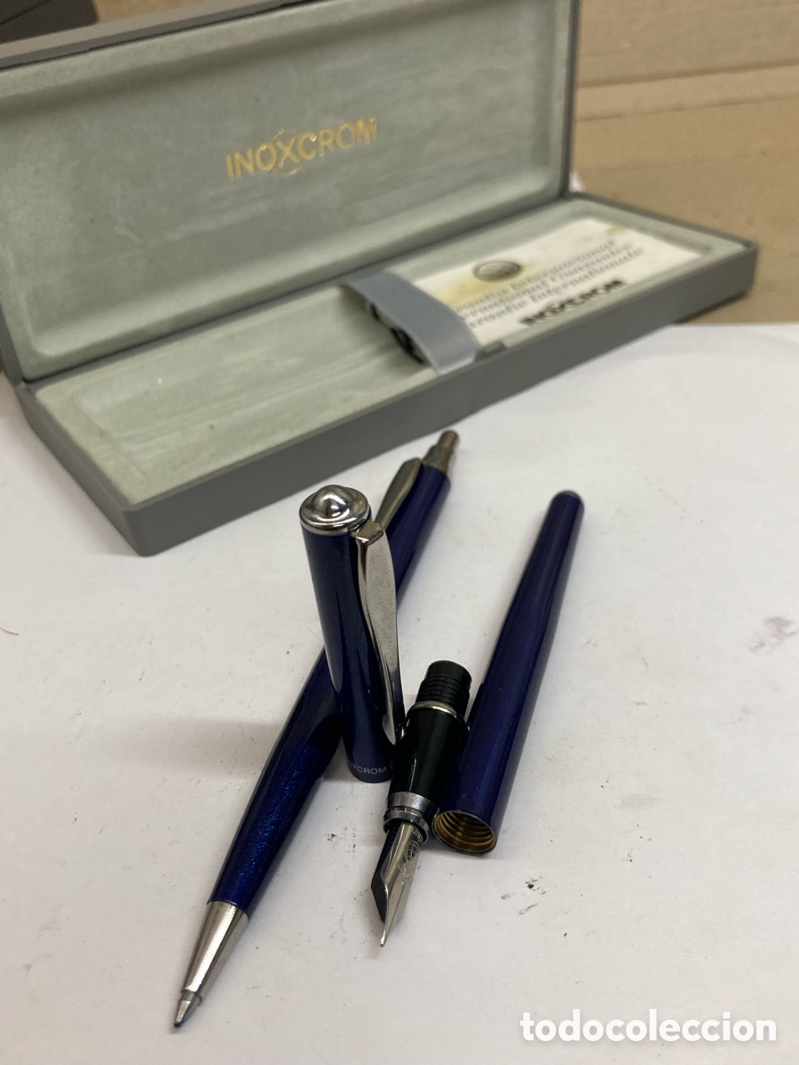 Estilogr&aacute;ficas antiguas, bol&iacute;grafos y plumas: Juego Inoxcrom bol&iacute;grafo y pluma