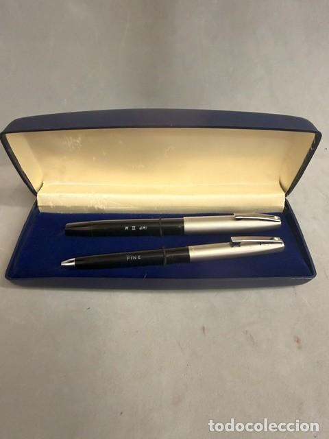 Estilogr&aacute;ficas antiguas, bol&iacute;grafos y plumas: CONJUNTO SHEAFFER IMPERIAL TRIUMPH NEGRO Y PLATEADO. JM-028
