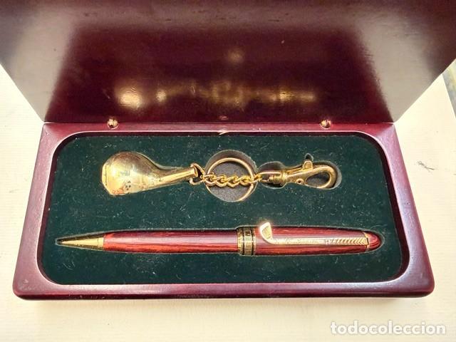 Estilogr&aacute;ficas antiguas, bol&iacute;grafos y plumas: CONJUNTO DE BOL&Iacute;GRAFO Y LLAVERO TEM&Aacute;TICA GOLF. BEP-09