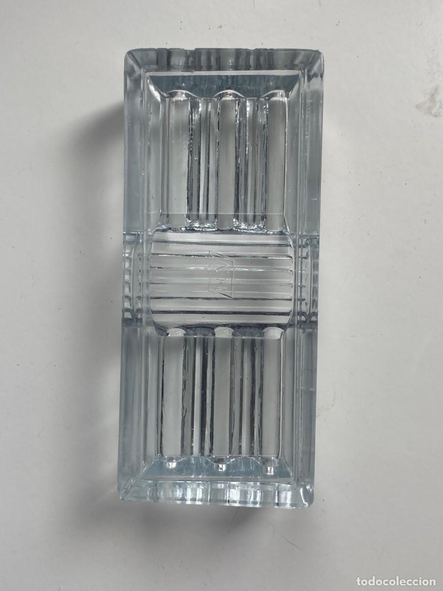 Estilogr&aacute;ficas antiguas, bol&iacute;grafos y plumas: Portaplumas antiguo de cristal prensado NV (Nuevo Cristal) Art D&eacute;co vintage