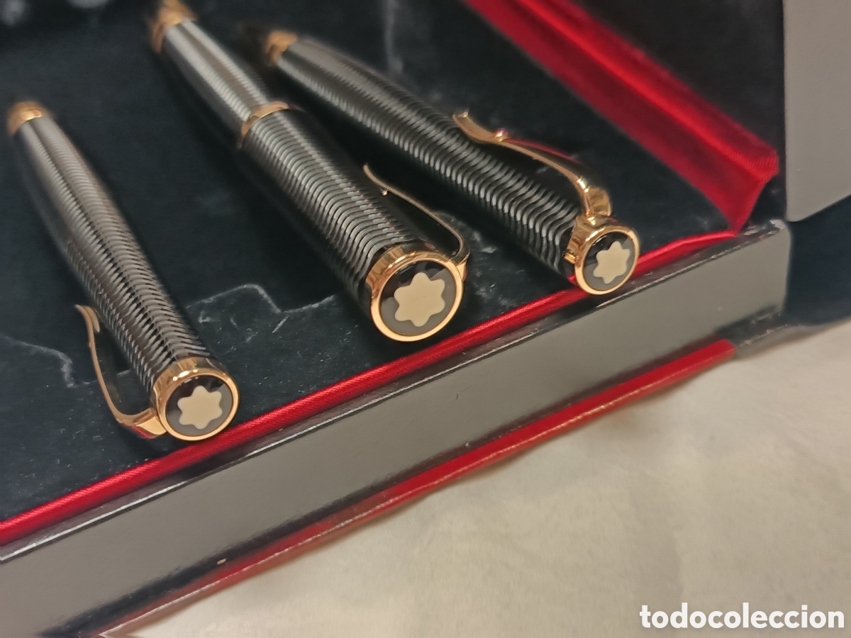 Estilogr&aacute;ficas antiguas, bol&iacute;grafos y plumas: MONTBLANC ED.LIMITADA VIRGINIA WOOLF, 3 PIEZAS. NUEVO SIN USO, ORIGINAL