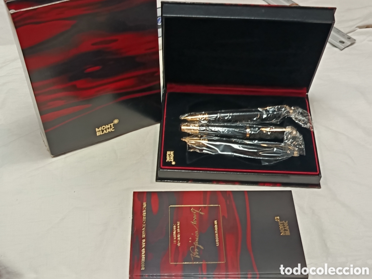 Estilogr&aacute;ficas antiguas, bol&iacute;grafos y plumas: MONTBLANC ED.LIMITADA VIRGINIA WOOLF, 3 PIEZAS. NUEVO SIN USO, ORIGINAL