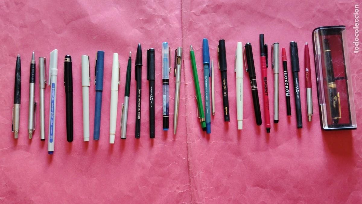 Estilogr&aacute;ficas antiguas, bol&iacute;grafos y plumas: BOLIGRAFOS.-PLUMAS.-PORTAMINAS.-LOTE DE 25 EJEMPLARES.