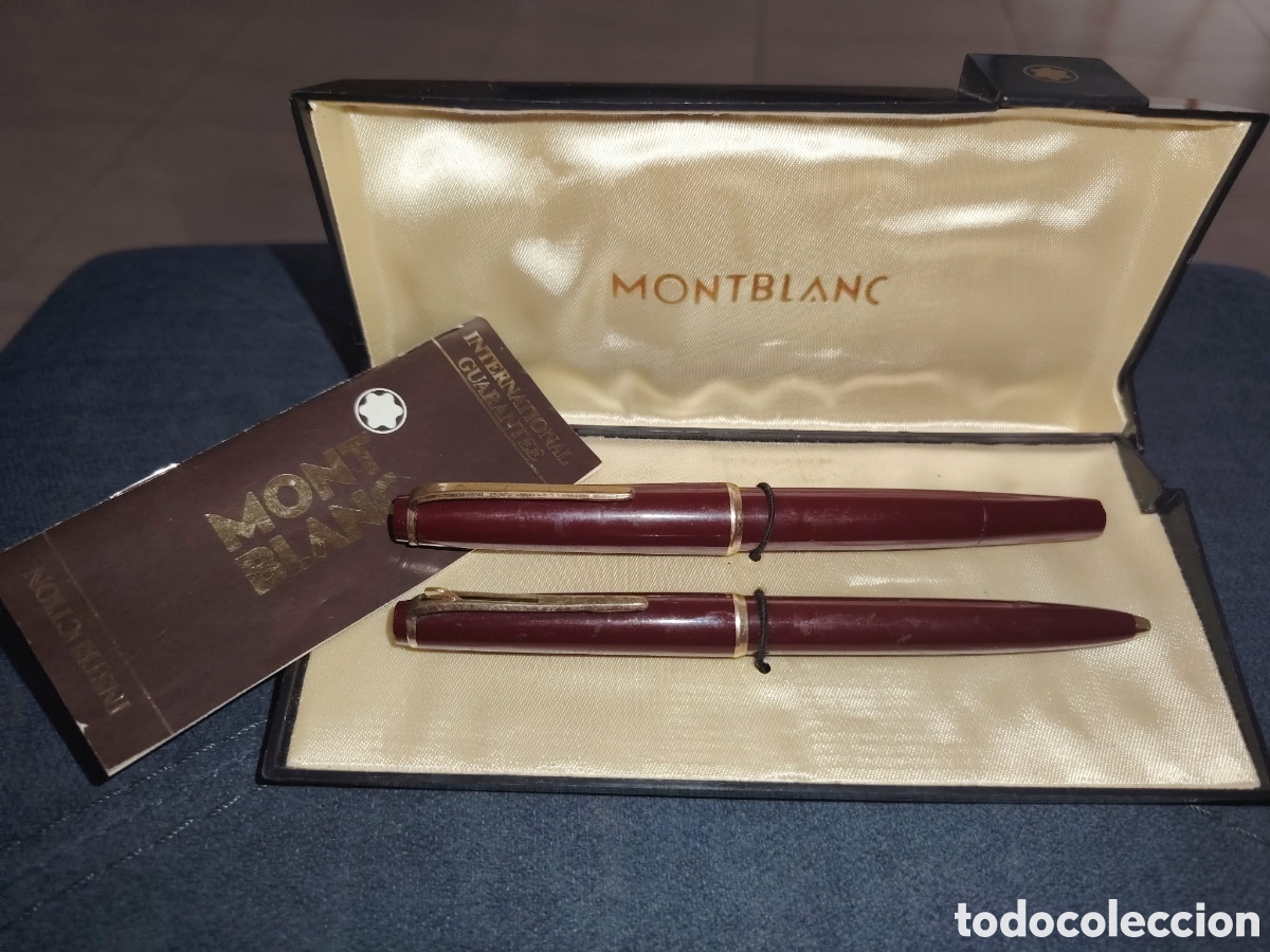 Estilogr&aacute;ficas antiguas, bol&iacute;grafos y plumas: Pluma y bol&iacute;grafo Montblanc, 32,38 . Burdeos, vintage